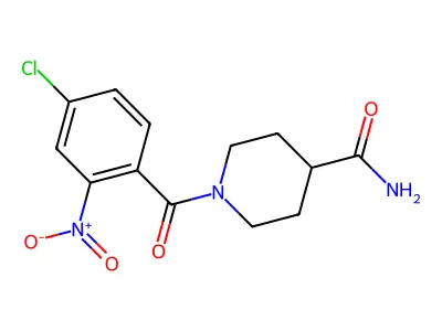 1-(4-Chloro-2-nitrobenzoyl)piperidine-4-carboxamide structure