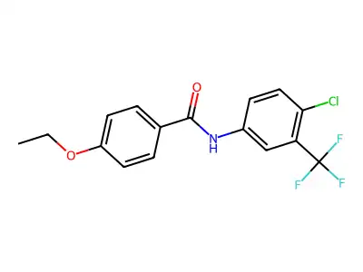 N-[4-chloro-3-(trifluoromethyl)phenyl]-4-ethoxybenzamide structure
