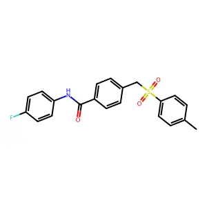 N-(4-Fluorophenyl)-4-[[(4-methylphenyl)sulfonyl]methyl]benzamide structure