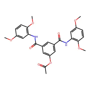 3,5-Bis((2,5-dimethoxyphenyl)carbamoyl)phenyl acetate structure