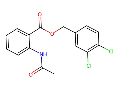 (3,4-Dichlorophenyl)methyl 2-acetamidobenzoate structure