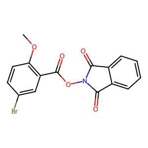 2-{[(5-bromo-2-methoxyphenyl)carbonyl]oxy}-1H-isoindole-1,3(2H)-dione structure