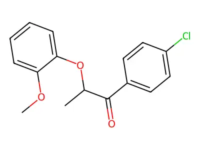 1-(4-Chlorophenyl)-2-(2-methoxyphenoxy)-1-propanone structure