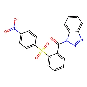 Benzotriazol-1-yl-[2-(4-nitrophenyl)sulfonylphenyl]methanone structure