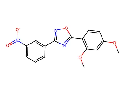 5-(2,4-Dimethoxyphenyl)-3-(3-nitrophenyl)-1,2,4-oxadiazole structure