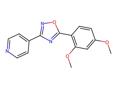 5-(2,4-Dimethoxyphenyl)-3-pyridin-4-yl-1,2,4-oxadiazole structure