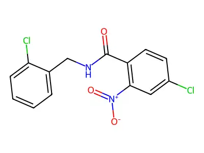 4-chloro-N-(2-chlorobenzyl)-2-nitrobenzamide structure