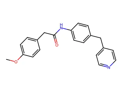 2-(4-methoxyphenyl)-N-[4-(pyridin-4-ylmethyl)phenyl]acetamide structure