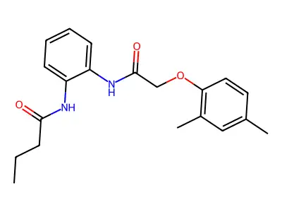 N-(2-{[(2,4-dimethylphenoxy)acetyl]amino}phenyl)butanamide structure