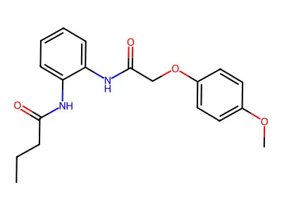 N-[2-[[2-(4-methoxyphenoxy)acetyl]amino]phenyl]butanamide structure