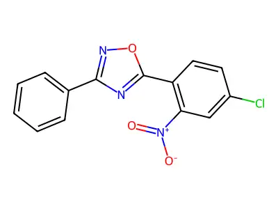 5-(4-Chloro-2-nitrophenyl)-3-phenyl-1,2,4-oxadiazole structure