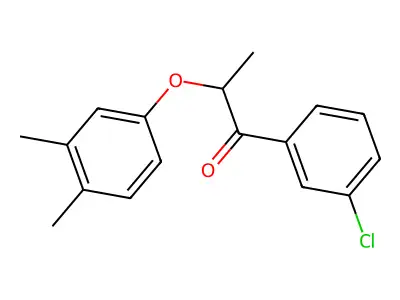 1-(3-Chlorophenyl)-2-(3,4-dimethylphenoxy)-1-propanone structure