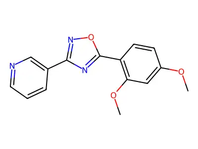 5-(2,4-Dimethoxyphenyl)-3-pyridin-3-yl-1,2,4-oxadiazole structure