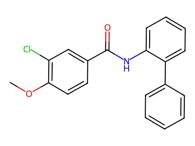 3-chloro-4-methoxy-N-(2-phenylphenyl)benzamide structure