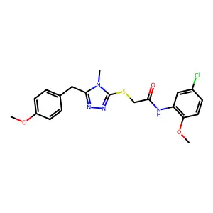 N-(5-chloro-2-methoxyphenyl)-2-[[5-[(4-methoxyphenyl)methyl]-4-methyl-1,2,4-triazol-3-yl]sulfanyl]acetamide structure