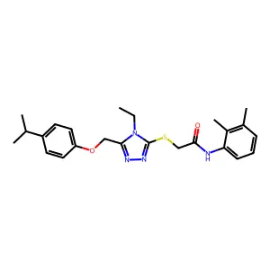N-(2,3-dimethylphenyl)-2-[(4-ethyl-5-{[4-(propan-2-yl)phenoxy]methyl}-4H-1,2,4-triazol-3-yl)sulfanyl]acetamide structure