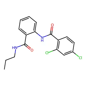 2,4-dichloro-N-[2-(propylcarbamoyl)phenyl]benzamide structure