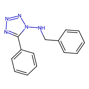 N-benzyl-5-phenyl-1H-tetrazol-1-amine structure