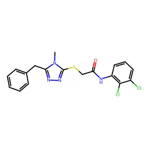 2-[(5-benzyl-4-methyl-1,2,4-triazol-3-yl)sulfanyl]-N-(2,3-dichlorophenyl)acetamide structure