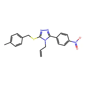 3-[(4-methylbenzyl)sulfanyl]-5-(4-nitrophenyl)-4-(prop-2-en-1-yl)-4H-1,2,4-triazole structure