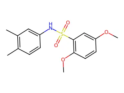 N-(3,4-dimethylphenyl)-2,5-dimethoxybenzenesulfonamide structure