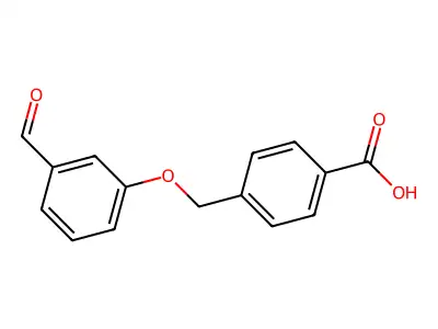 4-[(3-Formylphenoxy)methyl]benzoic acid structure