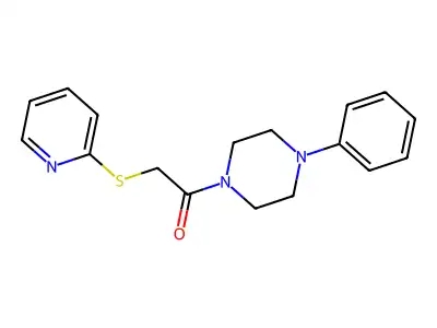1-(4-Phenylpiperazin-1-yl)-2-(pyridin-2-ylsulfanyl)ethanone structure
