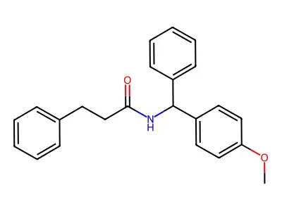 N-[(4-methoxyphenyl)(phenyl)methyl]-3-phenylpropanamide structure