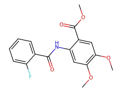 Methyl 2-(2-fluorobenzamido)-4,5-dimethoxybenzoate structure