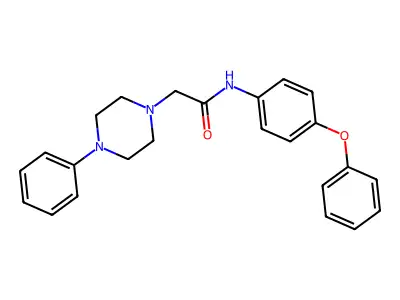 N-(4-phenoxyphenyl)-2-(4-phenylpiperazin-1-yl)acetamide structure