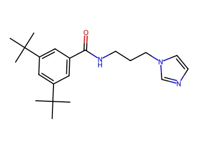 3,5-di-tert-butyl-N-[3-(1H-imidazol-1-yl)propyl]benzamide structure