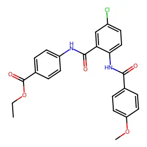 Ethyl 4-({5-chloro-2-[(4-methoxybenzoyl)amino]benzoyl}amino)benzoate structure