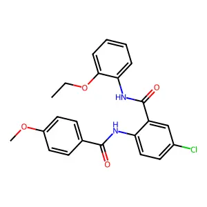 5-chloro-N-(2-ethoxyphenyl)-2-[(4-methoxybenzoyl)amino]benzamide structure