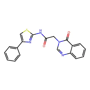 2-(4-oxoquinazolin-3-yl)-N-(4-phenyl-1,3-thiazol-2-yl)acetamide structure