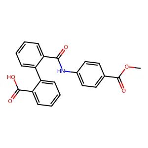 2'-{[4-(Methoxycarbonyl)phenyl]carbamoyl}biphenyl-2-carboxylic acid structure