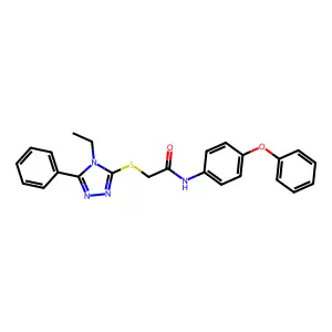 2-[(4-ethyl-5-phenyl-1,2,4-triazol-3-yl)sulfanyl]-N-(4-phenoxyphenyl)acetamide structure