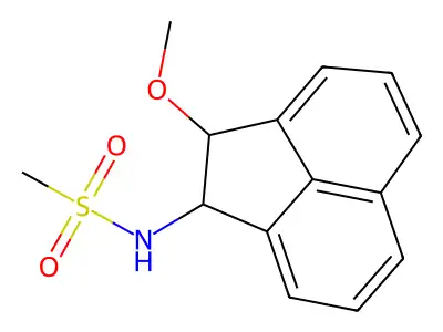 N-(2-methoxy-1,2-dihydroacenaphthylen-1-yl)methanesulfonamide structure