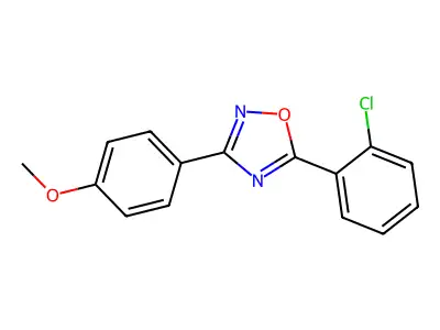 5-(2-Chlorophenyl)-3-(4-methoxyphenyl)-1,2,4-oxadiazole structure