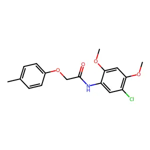 N-(5-chloro-2,4-dimethoxyphenyl)-2-(4-methylphenoxy)acetamide structure