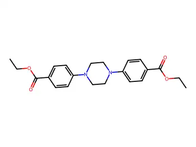 Ethyl 4-[4-(4-ethoxycarbonylphenyl)piperazin-1-yl]benzoate structure