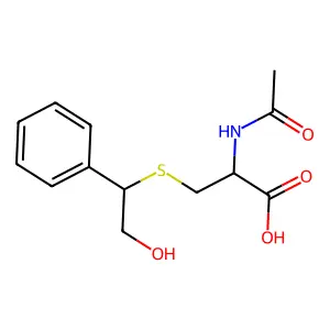 N-Acetyl-S-(2-hydroxy-1-phenylethyl)-L-cysteine structure