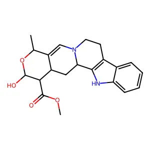 Oxayohimban-16-carboxylic acid, 20,21-didehydro-17-hydroxy-19-methyl-,methyl ester, (19beta)- structure