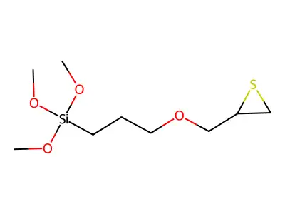 Trimethoxy(3-(thiiranylmethoxy)propyl)silane structure