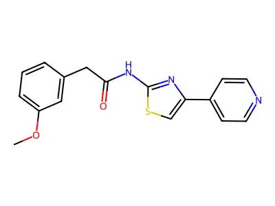 2-(3-Methoxyphenyl)-N-[4-(Pyridin-4-Yl)-1,3-Thiazol-2-Yl]acetamide structure