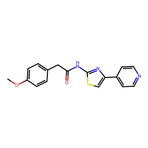 2-(4-methoxyphenyl)-N-(4-(pyridin-4-yl)thiazol-2-yl)acetamide structure