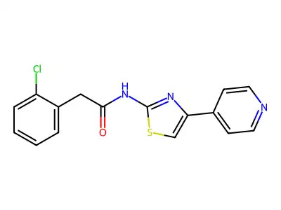 2-(2-Chlorophenyl)-N-(4-(pyridin-4-yl)thiazol-2-yl)acetamide structure