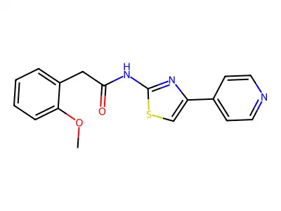 2-(2-methoxyphenyl)-N-(4-(pyridin-4-yl)thiazol-2-yl)acetamide structure