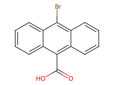 10-Bromo-9-anthracenecarboxylic acid structure