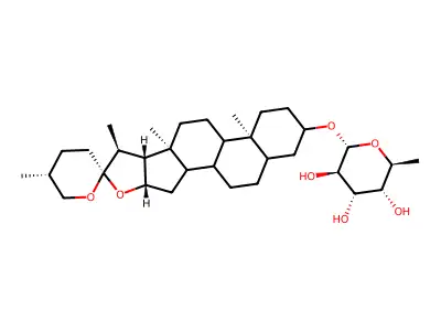 beta-D-Galactopyranoside, (3beta,5alpha,25R)-spirostan-3-yl 6-deoxy- structure