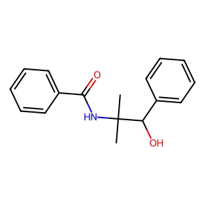 Benzenemethanol, alpha-(1-methyl-1-(oxido(phenylmethylene)amino)ethyl)- structure
